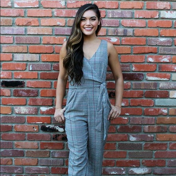 Lush Pants - Plaid Lush Jumpsuit